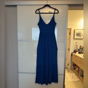 Blue Rolla Coster jumper, size M.Braided straps, flared pants, stylish and comfy